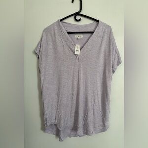 Lou & Grey Light Purple V-Neck Top